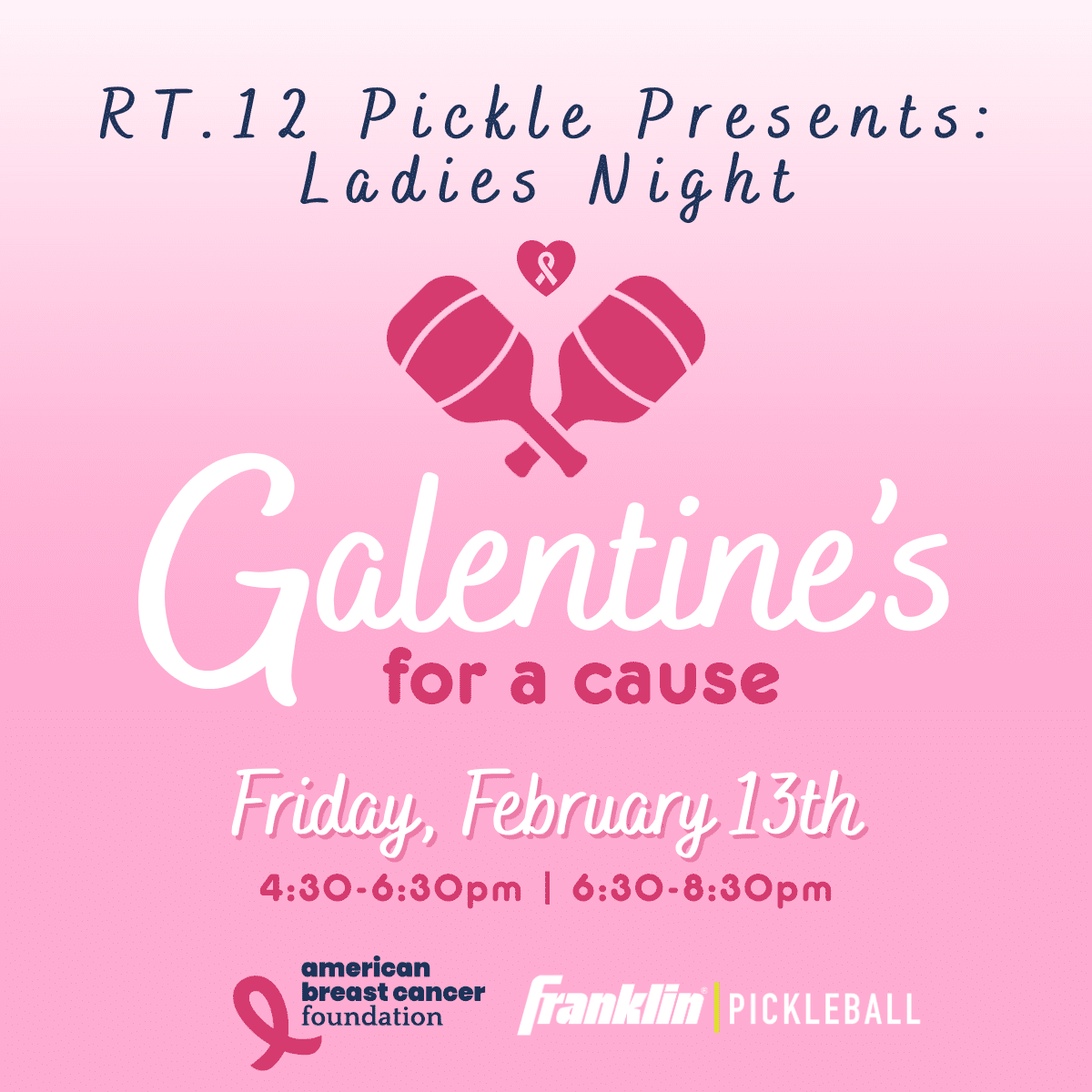 flyer for galentines for a cause event